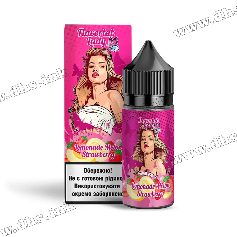 Набір для самозамісу Flavorlab Lady Salt 30 мл (50 мг) - Lemonade Melon Strawberry (Лимонад, Диня, Полуниця)